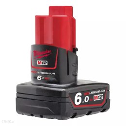 AKUMULATOR MILWAUKEE M12B6 12V 6.0Ah Li-ion | REDLINK™ | DO 3X WIĘCEJ CZASU PRACY