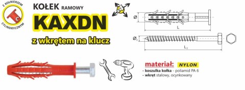 KOŁEK RAMOWY WSZECHSTRONNY KAXDN 14*100MM NYLON KOŁEK RAMOWY WSZECHSTRONNY KAXDN 14*100MM NYLON
