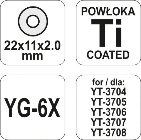 KÓŁKO TNĄCE WYMIENNE 22*11*2MM KÓŁKO TNĄCE WYMIENNE 22*11*2MM