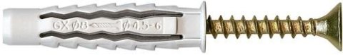 DYBEL UNIWERSALNY ŁEB Z NACIĘCIEM KRZYŻOWYM GXK 6/40MM DYBEL UNIWERSALNY ŁEB Z NACIĘCIEM KRZYŻOWYM GXK 6/40MM