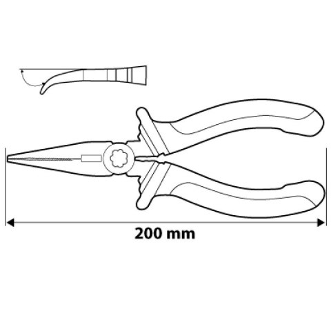 SZCZYPCE WYDŁUŻONE WYGIĘTE 200MM SZCZYPCE WYDŁUŻONE WYGIĘTE 200MM