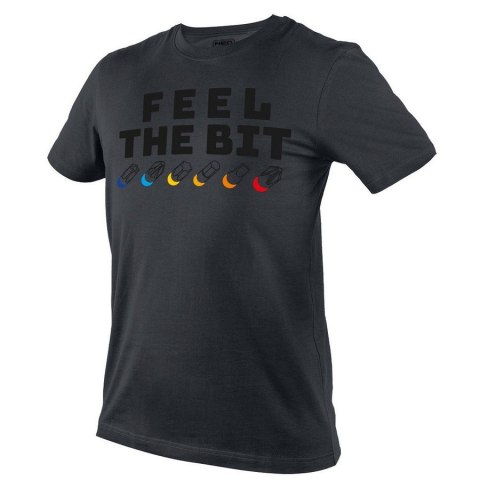 T-SHIRT Z NADRUKIEM FEEL THE BIT ROZMIAR XXL NEO T-SHIRT Z NADRUKIEM FEEL THE BIT ROZMIAR XXL NEO