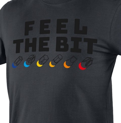 T-SHIRT Z NADRUKIEM FEEL THE BIT ROZMIAR XXL NEO T-SHIRT Z NADRUKIEM FEEL THE BIT ROZMIAR XXL NEO