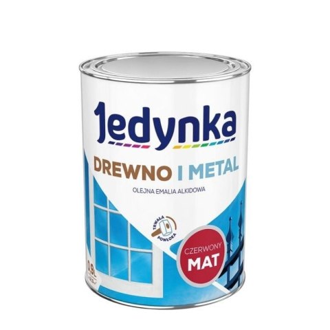 EMALIA ALKIDOWA DO DREWNA I METALU CZERWONY MAT 0,9L JEDYNKA EMALIA ALKIDOWA DO DREWNA I METALU CZERWONY MAT 0,9L JEDYNKA