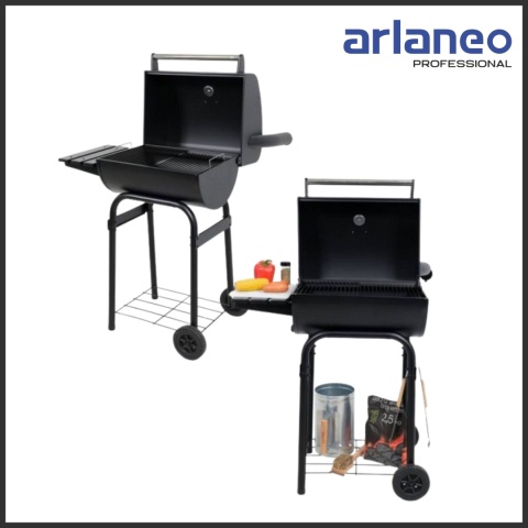 GRILL WĘGLOWY Z POKRYWĄ, RUSZT 47*34CM LUND GRILL WĘGLOWY Z POKRYWĄ, RUSZT 47*34CM LUND