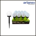 LAMPA SOLARNA 6500K LED KULA BIAŁA PLASTIK CZARNY POLUX