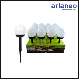 LAMPA SOLARNA 6500K LED KULA BIAŁA PLASTIK CZARNY POLUX