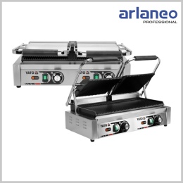 PODWÓJNY GRILL KONTAKTOWY RYFLOWANY 58CM, 3,6KW YATO