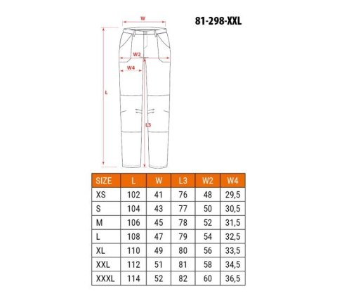 SPODNIE ROBOCZE MIX&MATCH STRETCH BRĄZOWE ROZMIAR M NEO SPODNIE ROBOCZE MIX&MATCH STRETCH BRĄZOWE ROZMIAR M NEO