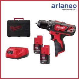 WIERTARKO-WKRĘTARKA AKUMULATOROWA MILWAUKEE M12BDD-202C | 12V | 2×2.0Ah | Li-Ion