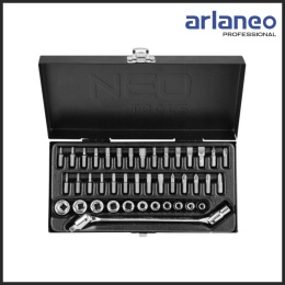 ZESTAW KLUCZY NASADOWYCH 1/4'' 41 CZĘŚCI NEO TOOLS – WALIZKA