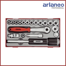 ZESTAW KLUCZY NASADOWYCH Z CHWYTEM 3/8'', 19EL. TENG TOOLS