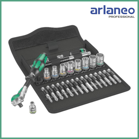 ZESTAW KLUCZY NASADOWYCH ZYLKOP 1/4'' 5-13 MM,16 CZ. WERA ZESTAW KLUCZY NASADOWYCH ZYLKOP 1/4'' 5-13 MM,16 CZ. WERA
