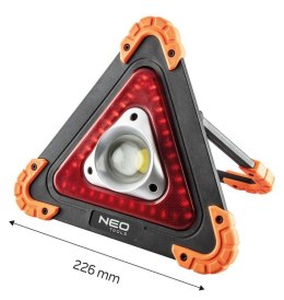 LAMPA BATERYJNA + TRÓJKĄT OSTRZEGAWCZY 2 W 1 NEO