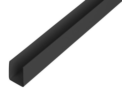 PROFIL U PCV CZARNY 2600X21X10X1,0X19 UN PROFIL U PCV CZARNY 2600X21X10X1,0X19 UN