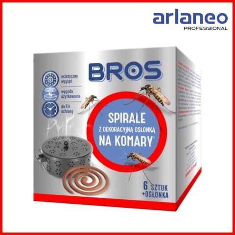 SPIRALE NA KOMARY Z DEKORACYJNĄ OSŁONĄ 6SZTU. BROS SPIRALE NA KOMARY Z DEKORACYJNĄ OSŁONĄ 6SZTU. BROS