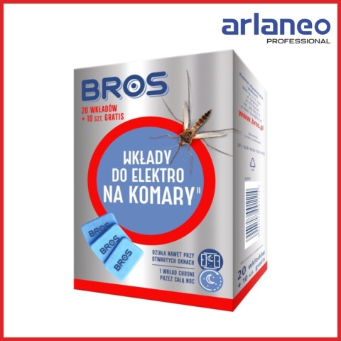 WKŁADY DO ELEKTROFUMIGATORA NA KOMARY 20SZT. BROS WKŁADY DO ELEKTROFUMIGATORA NA KOMARY 20SZT. BROS