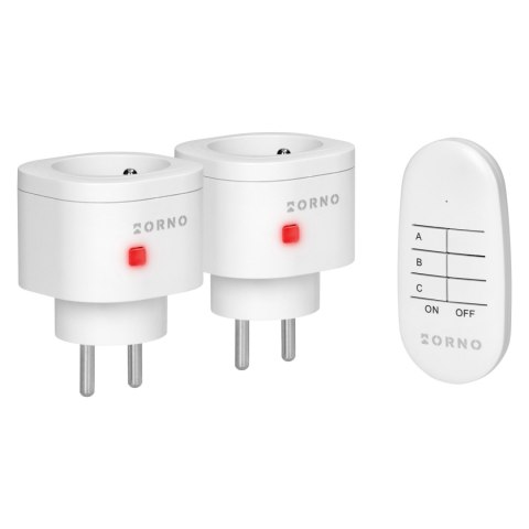 ZESTAW BEZPRZEWODOWYCH MINI GNIAZD STEROWANYCH PILOTEM 2+1 ORNO ZESTAW BEZPRZEWODOWYCH MINI GNIAZD STEROWANYCH PILOTEM 2+1 ORNO