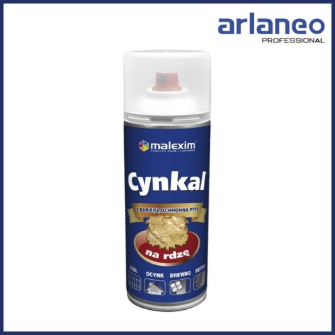 AEROZOL CYNKAL 0.4L CZARNY 9005 MALEXIM