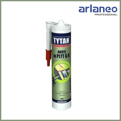 Akryl TYTAN 280ml Biały | Do płyt g-k | Elastyczny uszczelniacz malowalny | Do wnętrz i na zewnątrz Akryl TYTAN 280ml Biały | Do płyt g-k | Elastyczny uszczelniacz malowalny | Do wnętrz i na zewnątrz