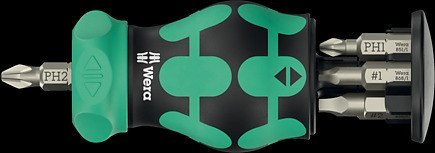 BARDZO MAŁA RĘKOJEŚĆ Z KRÓTKIM UCHWYTEM 1/4''STUBBY 6 CZĘŚCI WERA