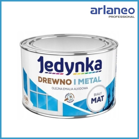 EMALIA ALKIDOWA DO DREWNA I METALU BIAŁA MAT 0,36L JEDYNKA