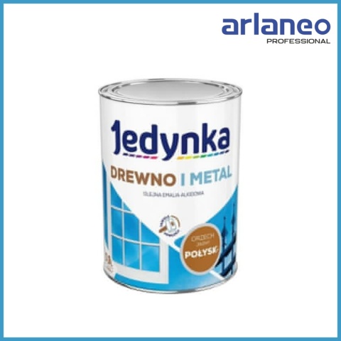 EMALIA ALKIDOWA DO DREWNA I METALU ORZECH JASNY 0,9L JEDYNKA