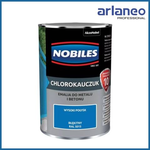 EMALIA CHLOROKAUCZUKOWA NIEBIESKI BŁĘ RAL 5015 0.9L NOBILES