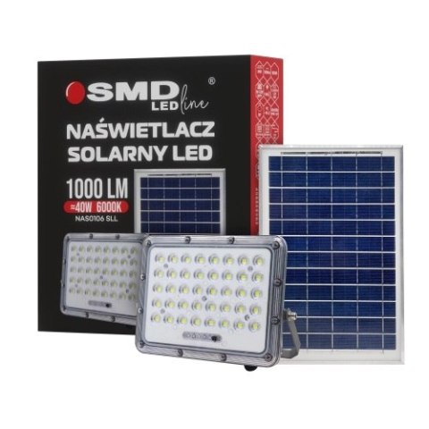 NAŚWIETLACZ LED SOLARNY 40W 6000K 1000LM + PANEL UN NAŚWIETLACZ LED SOLARNY 40W 6000K 1000LM + PANEL UN