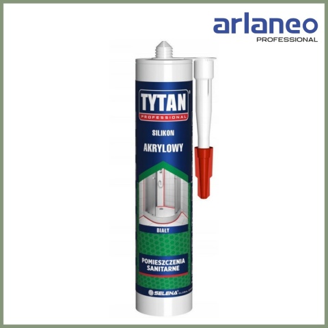 Silikon Akrylowy TYTAN 280ml Biały | Malowalny | Antygrzybiczny | Elastyczny | Do wnętrz i na zewnątrz Silikon Akrylowy TYTAN 280ml Biały | Malowalny | Antygrzybiczny | Elastyczny | Do wnętrz i na zewnątrz