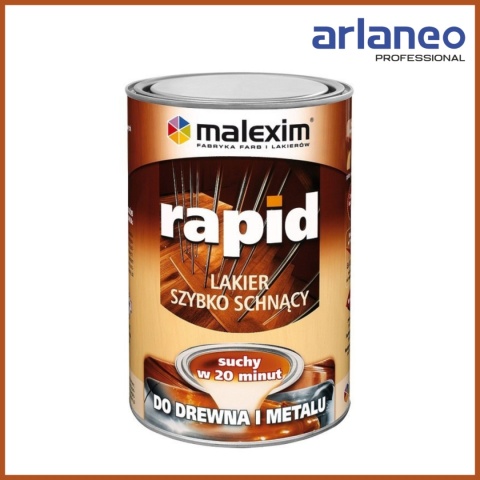 SZYBKOSCHNĄCY BEZBARWNY LAKIER ALKIDOWY RAPID POŁYSK 0.70L MALEXIM