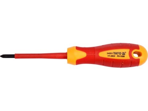 WKRĘTAK IZOLOWANY 1000V PH1*80MM YATO WKRĘTAK IZOLOWANY 1000V PH1*80MM YATO