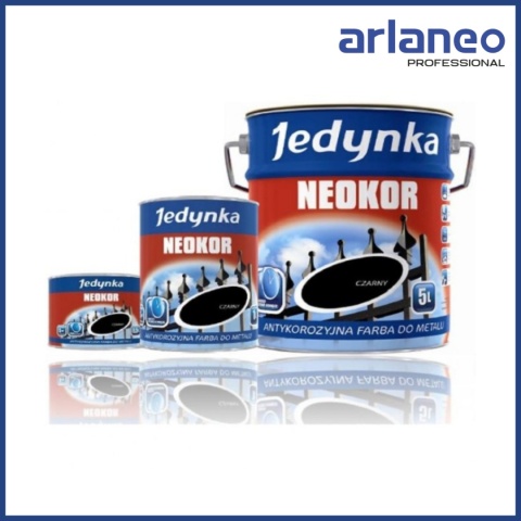 ANTYKOROZYJNA FARBA PODKŁADOWA NEOKOR CZARNY 5L JEDYNKA