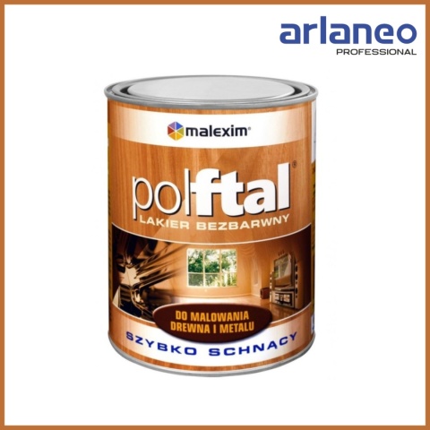 BEZBARWNY LAKIER ALKIDOWY POLFTAL POŁYSK 1.0L MALEXIM
