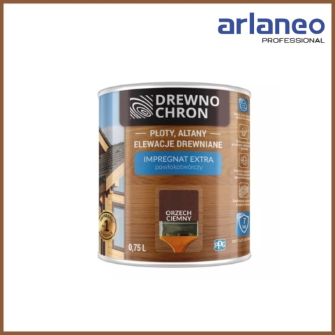 DREWNOCHRON IMPREGNAT POWŁOKOTWÓRCZY ORZECH CIEMNY 2,5L | EXPRESS OCHRONA DREWNA DREWNOCHRON IMPREGNAT POWŁOKOTWÓRCZY ORZECH CIEMNY 2,5L | EXPRESS OCHRONA DREWNA