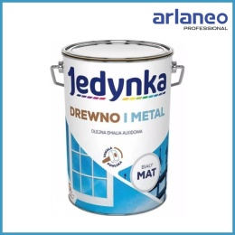 EMALIA ALKIDOWA DO DREWNA I METALU BIAŁY MAT 5.0L JEDYNKA