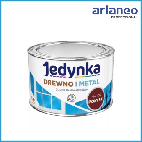 EMALIA ALKIDOWA DO DREWNA I METALU MAHOŃ 0,36L JEDYNKA