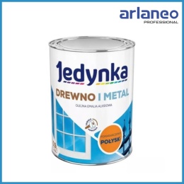 EMALIA ALKIDOWA DO DREWNA I METALU POMARŃCZOWY PASTEL 0,9L JEDYNKA