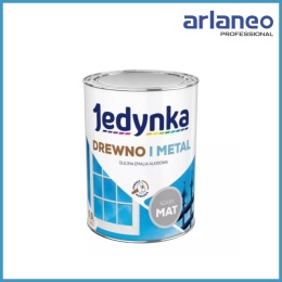 EMALIA ALKIDOWA DO DREWNA I METALU SZARY JASNY MAT 0,9L JEDYNKA
