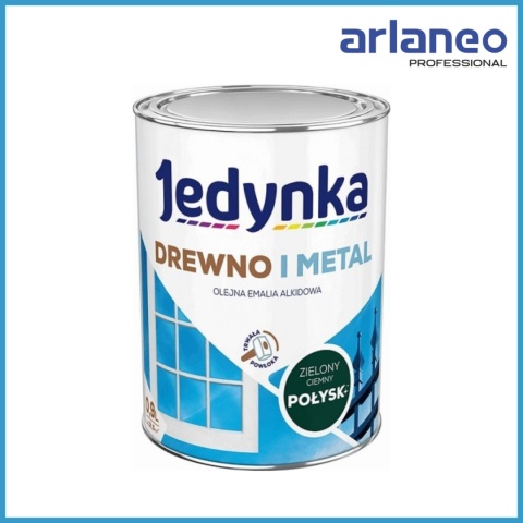 EMALIA ALKIDOWA DO DREWNA I METALU ZIELONY CIEMNY 0,9L JEDYNKA