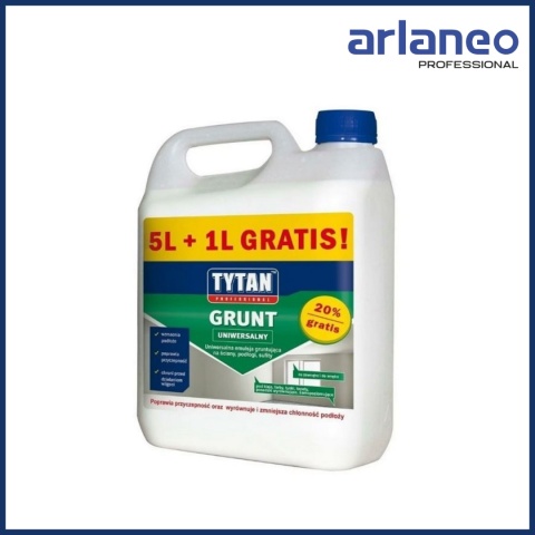 GRUNT TYTAN 6L EMULSJA GRUNTUJĄCA – WZMACNIA PODŁOŻE, WEWNĘTRZNY I ZEWNĘTRZNY
