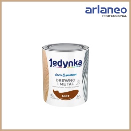 JEDYNKA DECO&PROTECT DREWNO I METAL MAT BRĄZOWY CIEMNY 0,7L JEDYNKA