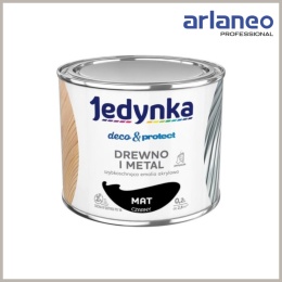 JEDYNKA DECO&PROTECT DREWNO I METAL MAT CZARNY 0,2L JEDYNKA