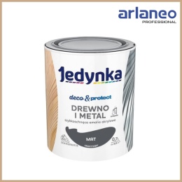 JEDYNKA DECO&PROTECT DREWNO I METAL MAT GRAFITOWY 0,7L JEDYNKA