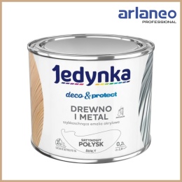 JEDYNKA DECO&PROTECT DREWNO I METAL SATYNA BIAŁY 0,2L JEDYNKA