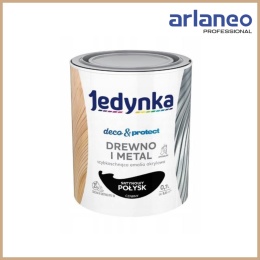 JEDYNKA DECO&PROTECT DREWNO I METAL SATYNA CZARNY 0,7L JEDYNKA