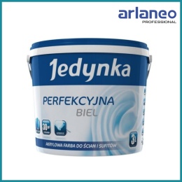 JEDYNKA FARBA AKRYLOWA PERFEKCYJNA BIEL PLUS 3L JEDYNKA