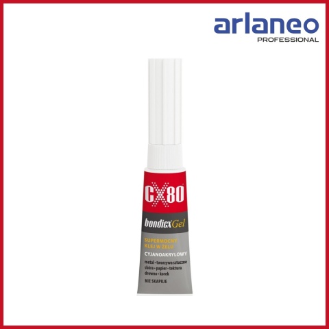 Klej BONDICX GEL 3G CX-80 | Żel Cyjanoakrylowy | Do metalu, drewna, tworzyw