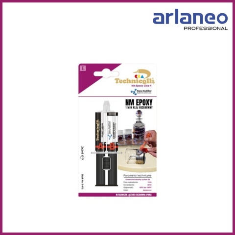 Klej epoksydowy 1-minutowy TECHNICQLL 2×3ml | Bezbarwny | Szybki i elastyczny