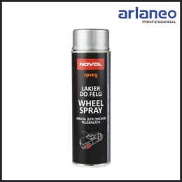 Lakier do felg NOVOL 500 ml srebrny szybkoschnący dysza FAN